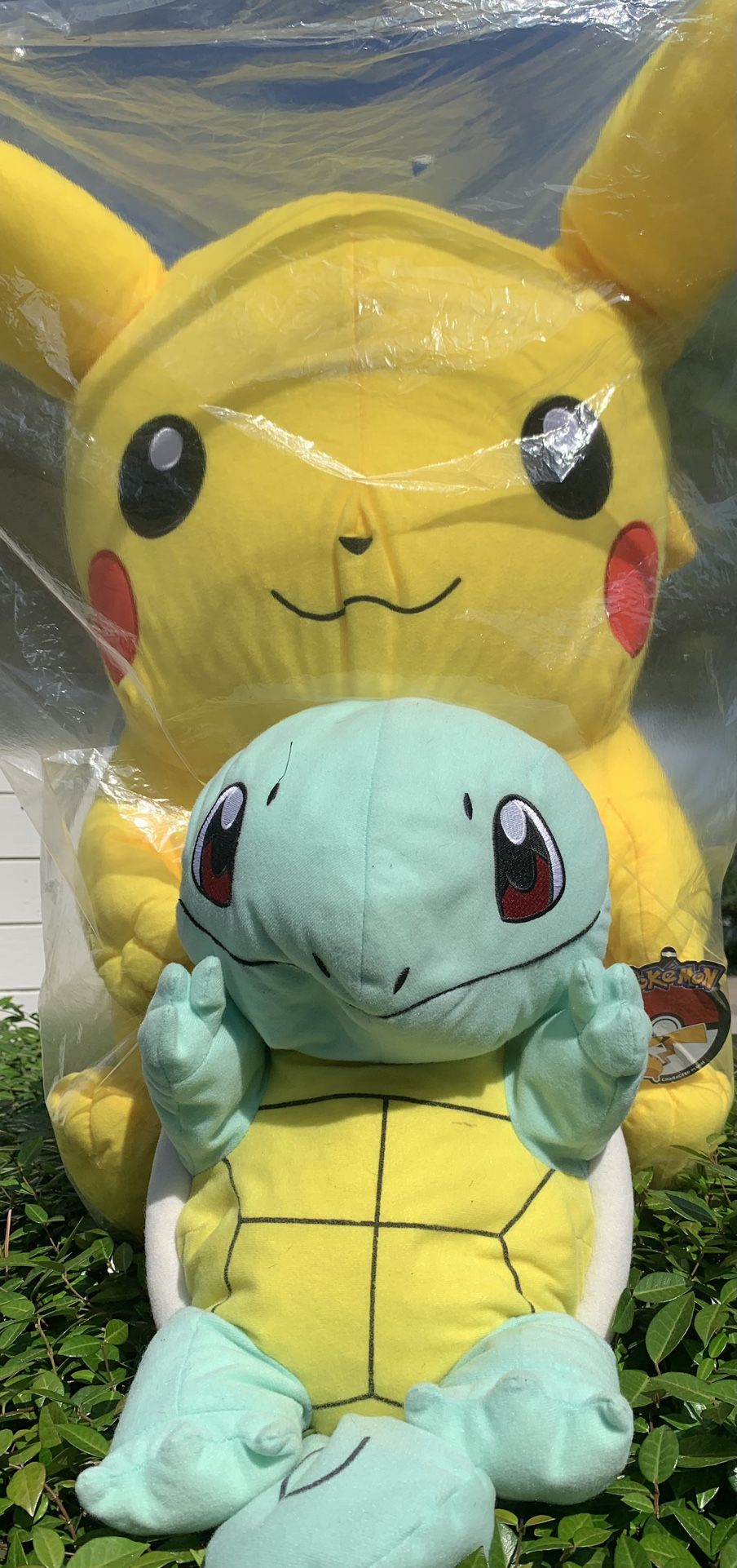 Pokémon plush Pikachu & Squirtle