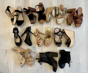 Women’s shoes, high heels, short boot, Variety