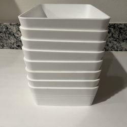8 PCs Transparent Food Storage or Multi-Use Organizer Containers – Like New