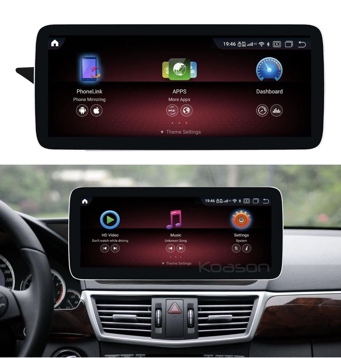 Mercedes Benz E Class W212 S212 (2010-2014) Android 12.3in HD Monitor Multimedia
