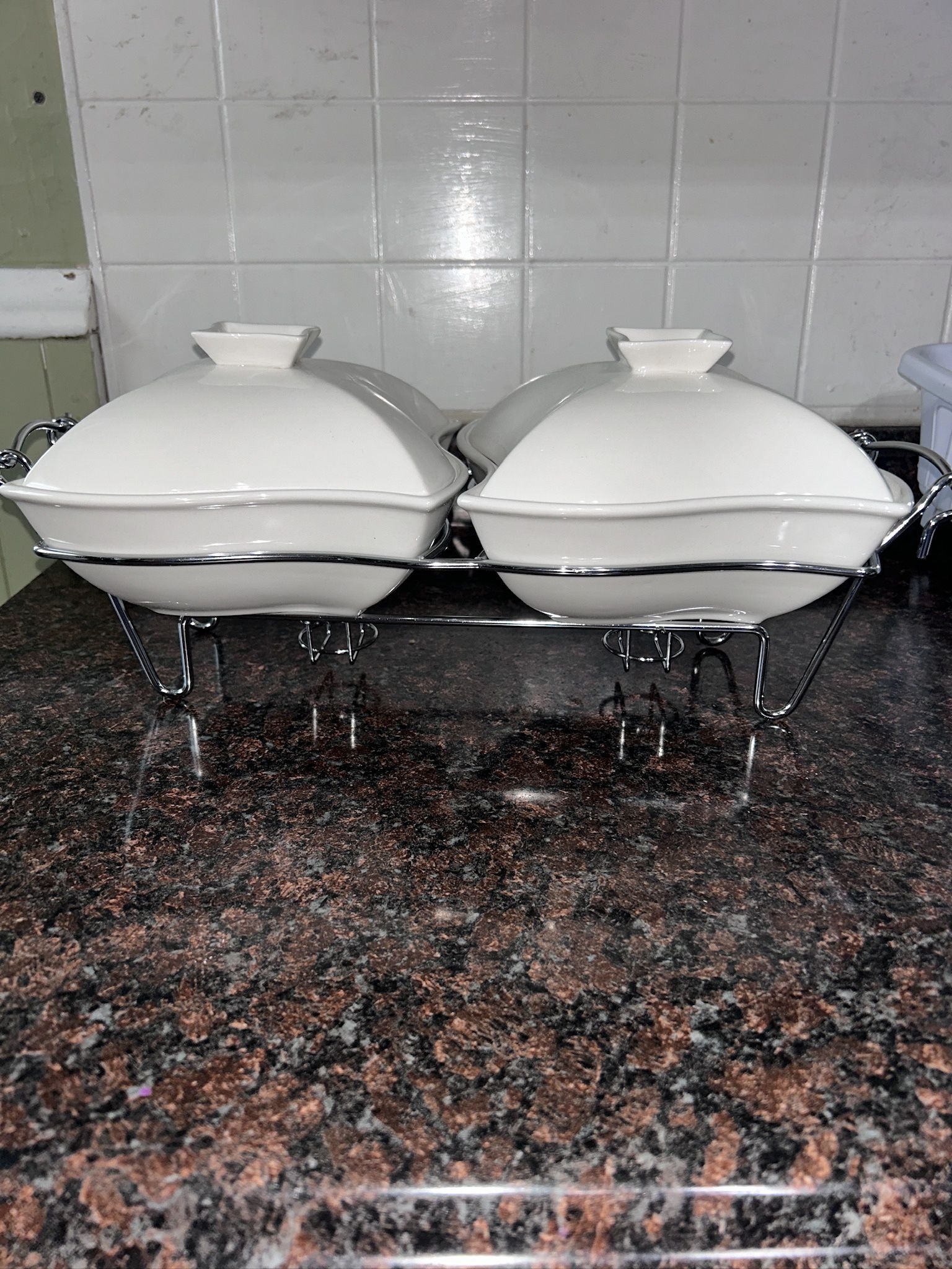 Double covered  Porcelain Bakers 
