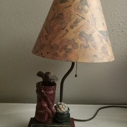 Great Father's Day Gift!! Vintage Golf Books Theme Desk Table Lamp