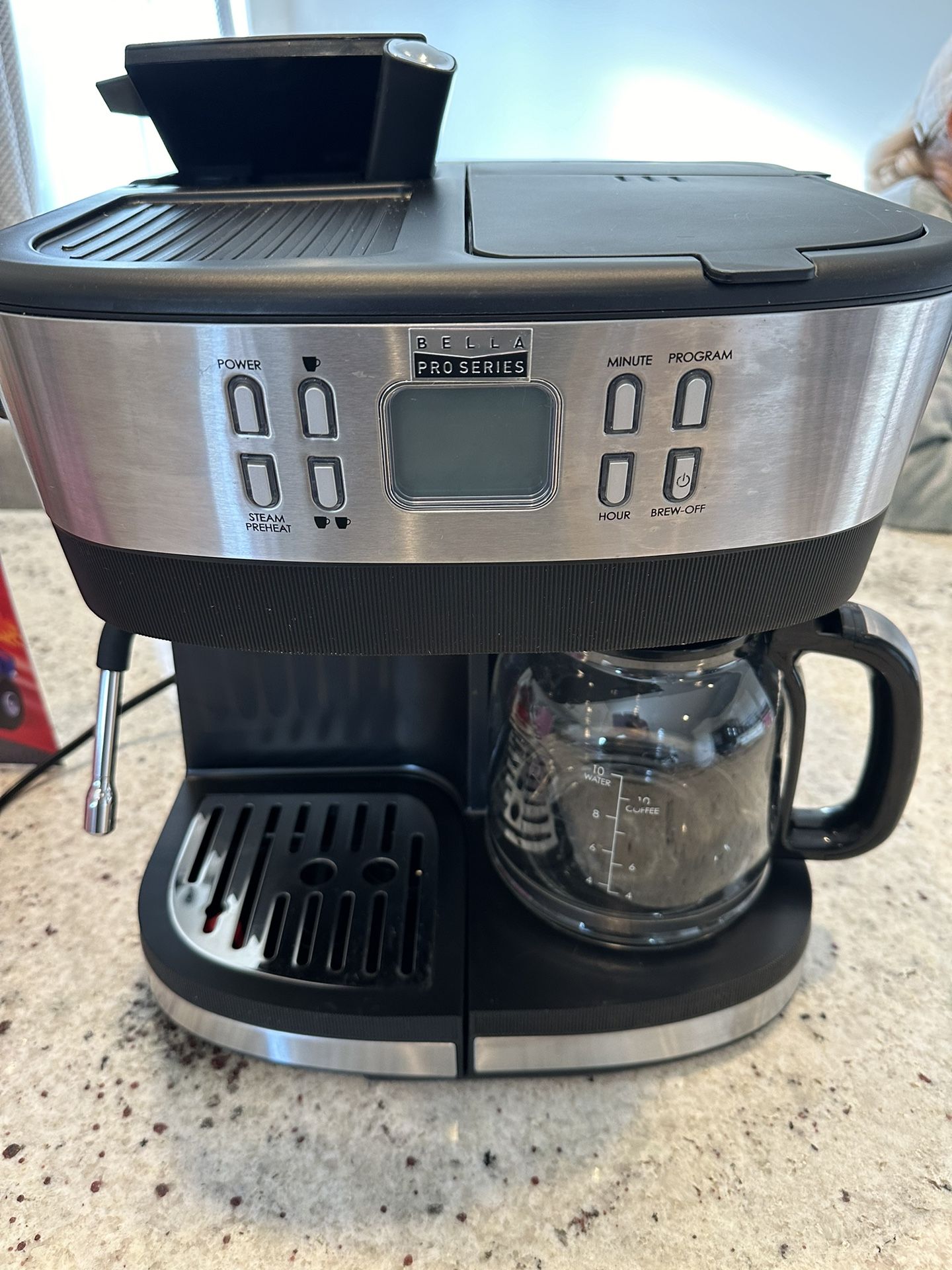 Bella Pro Series Combo 19 Bar Espresso and 10 Cup Drip Coffee