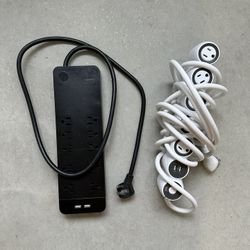GE 10-Outlet Surge Protector Power Strip 360 Electrical PowerCurve Lot of 2