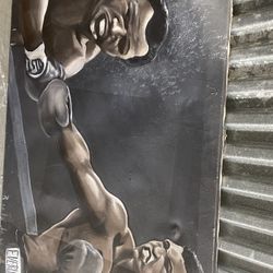 Muhammad Ali handpainted portrait