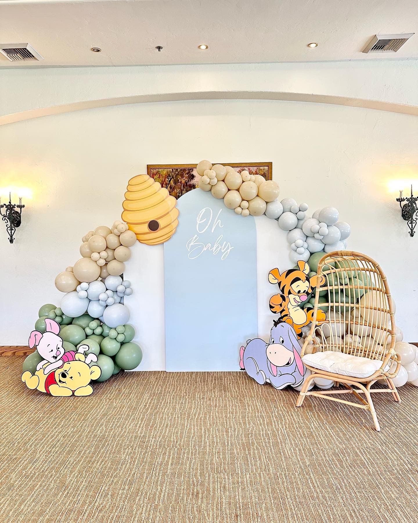 Winnie The Pooh Baby Shower Backdrop 