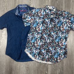 Robert Graham Short Sleeve Buttoned Shirt Bundle of 2