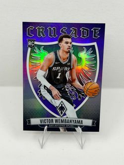 2023-24 Panini Phoenix Crusade #3 Victor Wembanyama Purple RC /75