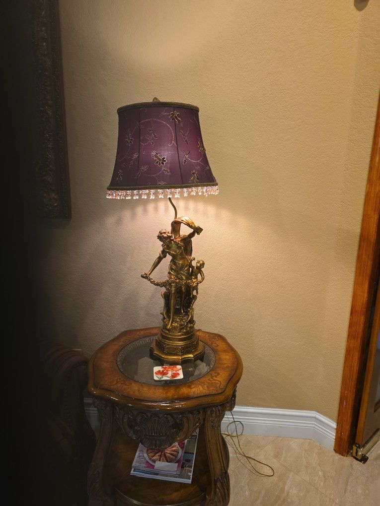 Pair of Antique Figural Lamps