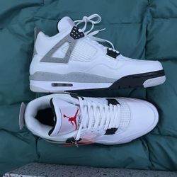Jordan 4 White Cements 