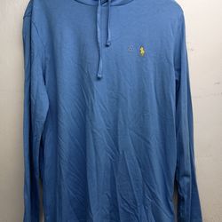 Mens size Medium lightweight polo hoodie t-shirt   MSRP. 69.95