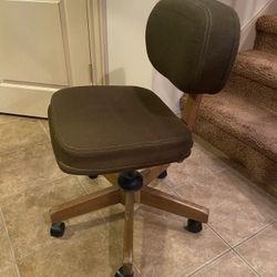 Brown Desk Chair - Woven Fabric