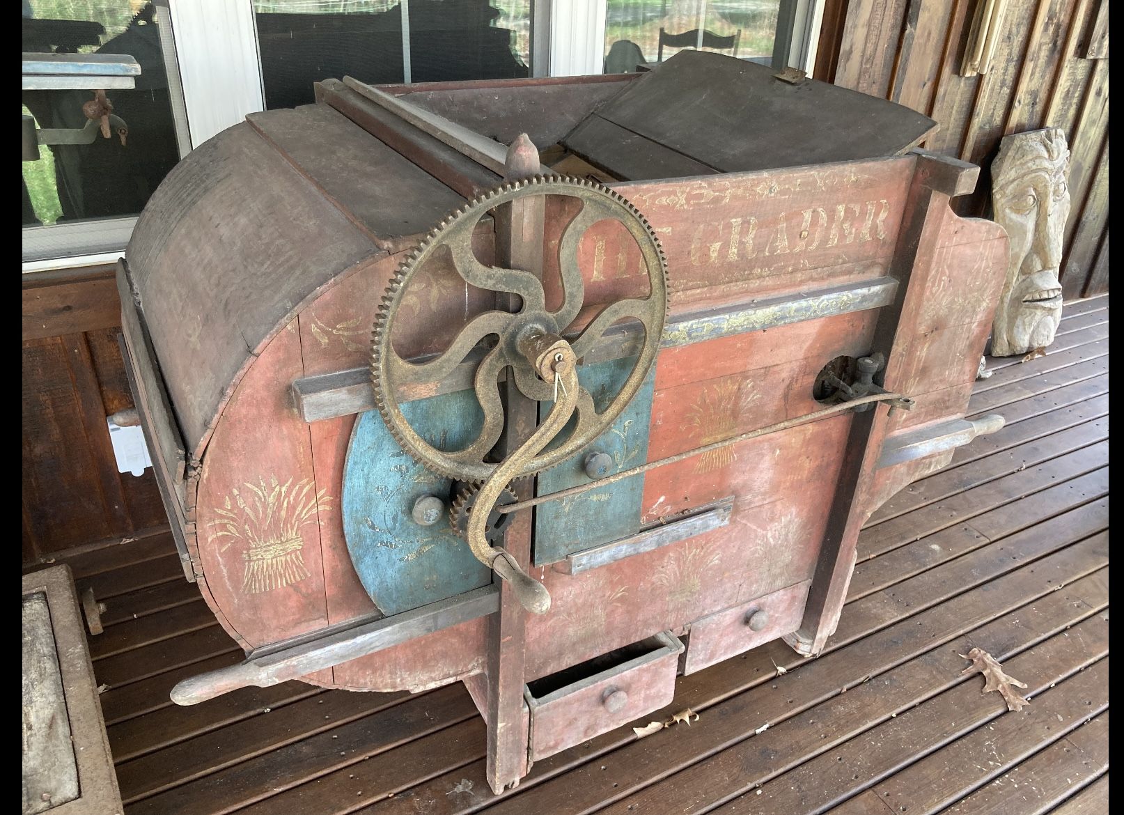 Antique Winnower Farm Decoration Ashtabula Ohio