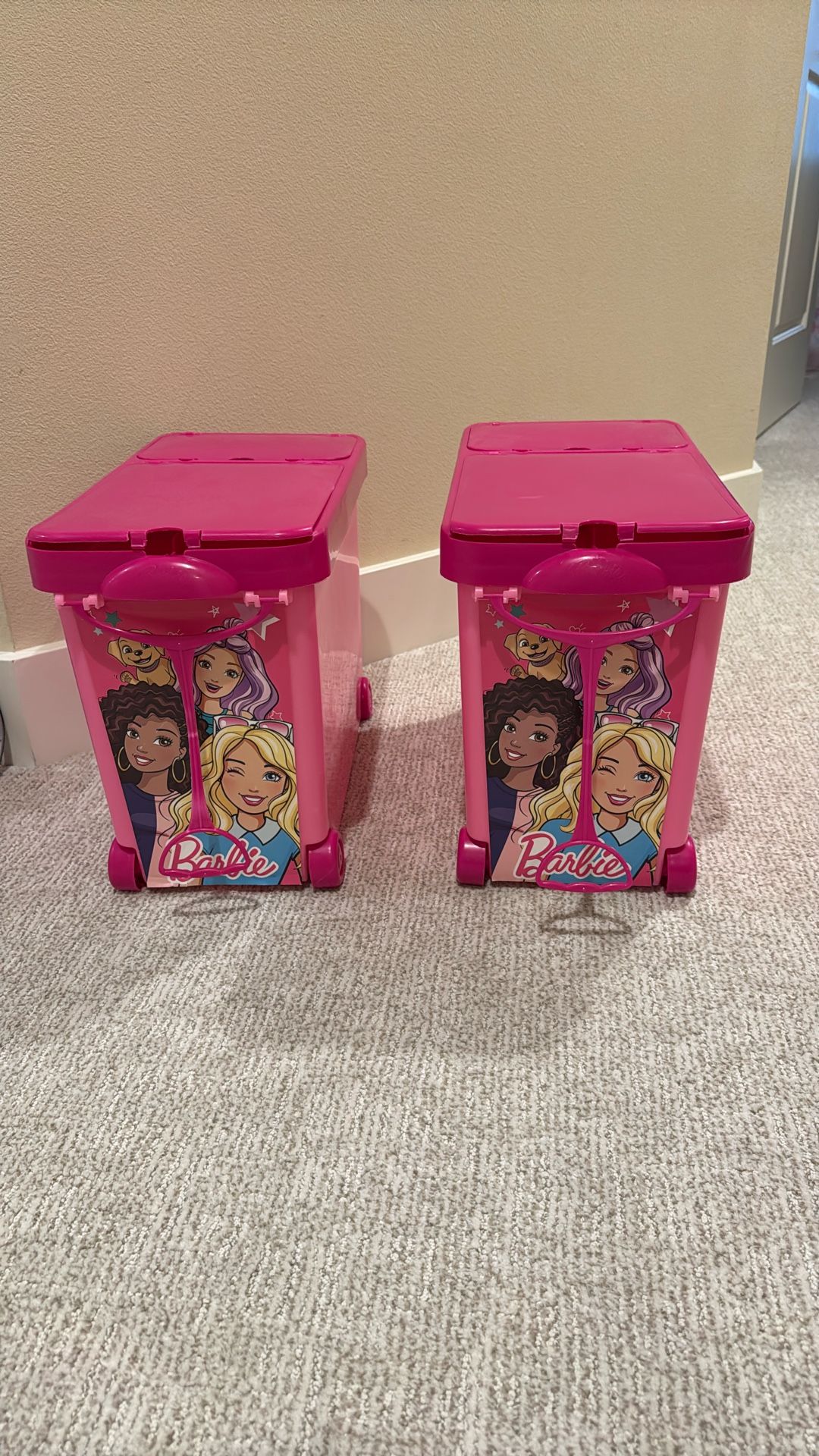 Barbie Storage Bins With Wheels!