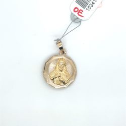 14kt Gold Tri Color Virgin Mary Pendant Double Sided Jesus 3.10grams 153414 2