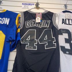 George Gervin Auto Jersey 