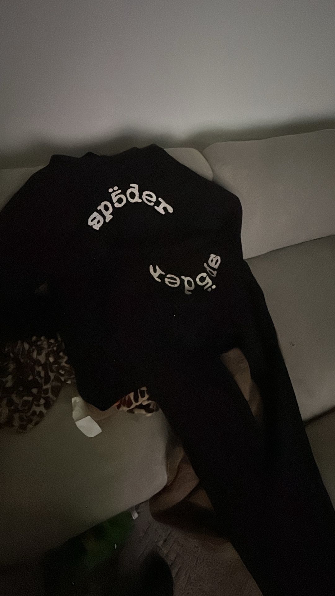 Black Vvs Sp5der Hoodie