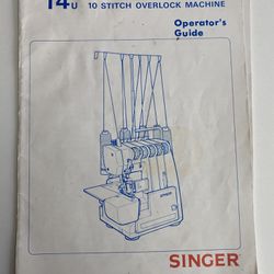 Singer 14U Overlock User’s Manual