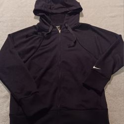 Women's Size XSmall Nike Full Zip Hoodie Black Thick 