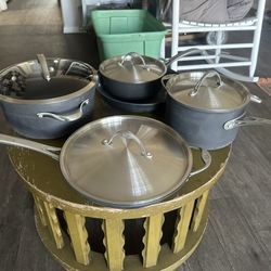 Calphalon Hard-Anodized Cookware Set – 5 Pots w/ Lids 