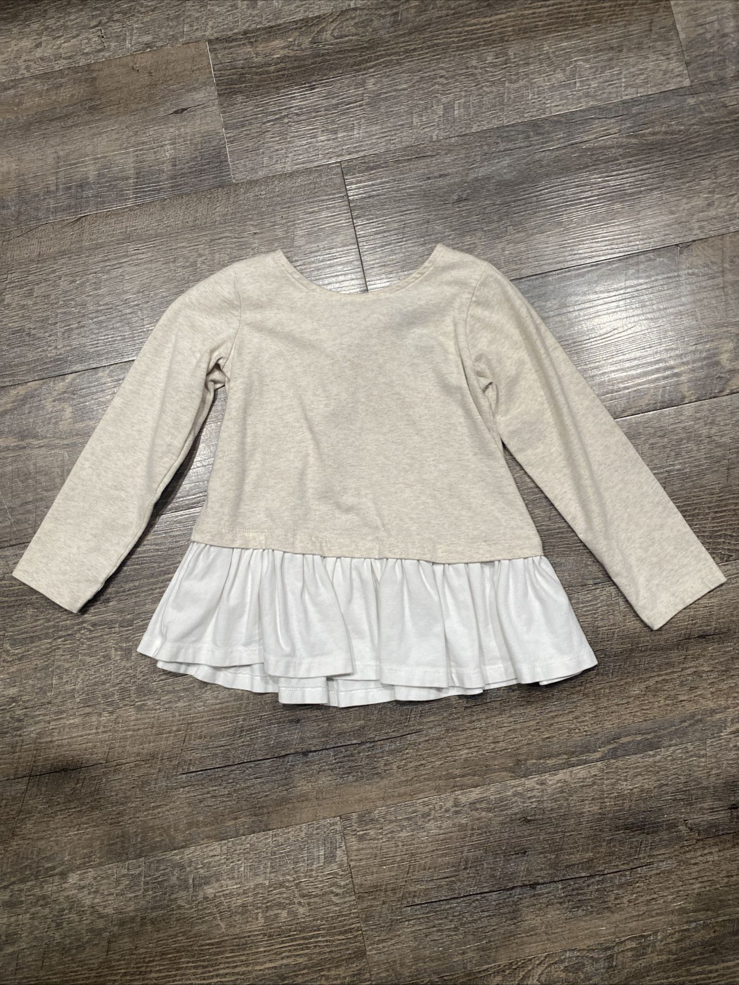 Toddler Girl Cynthia Rowley 4T Long Sleeve Shirt with Leopard Bow Gently Worn
