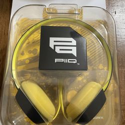 New & Sealed Sony PIIQ Headphones (Triqii) Yellow Color Model: MDR-PQ3/YQ(U) 