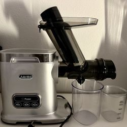 Aeitto Cold Press Juicer, Masticating Juicer, Slow Juicer with 3 Inch Wide Chute, 2-Speed Modes & Reverse Function, Juicer Machines with Brush Easy to