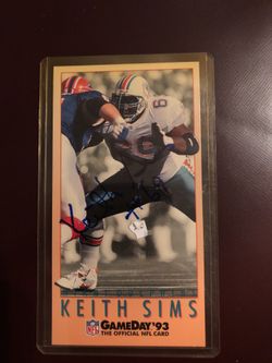 Keith Sims Miami Dolphins Card