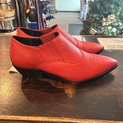 Rebecca Minkoff Red Western Booties Size 7.5