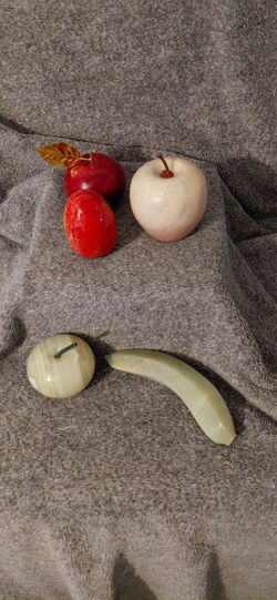 Beautiful Stone Fruit and an Egg Im not sure I Believe They Are Marble. And Alab