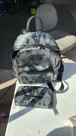 Disney villains, backpack and wallet