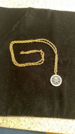 Gold plate English Coin Necklace