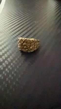 14 k gold nugget ring