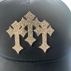 Chrome Hearts Triple Cross Crystal Hat