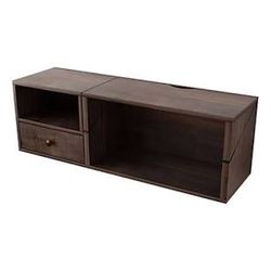Convertible Wall Mount Study Kids Work Desk - Brown Walnut  