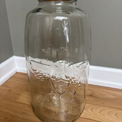 Antique Giant Mason's Patent Nov 30TH 1858 Star Eagle 5 Gallon Pickle Jar