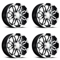 Vision Wheel 375VT4565GBMF0 Set/4 Black w/Machined Face 375 Warrior 14X5.5 Rims