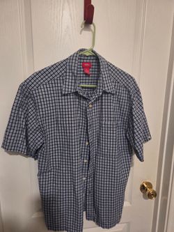 Men's Plaid Short Sleeve Button-Down Shirt