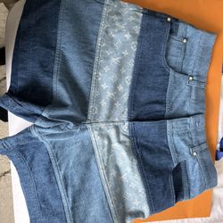 Brand New 🔥 Louis Vuitton Striped Patchwork Denim