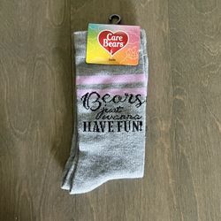 Care Bears Gray & Pink Crew Socks