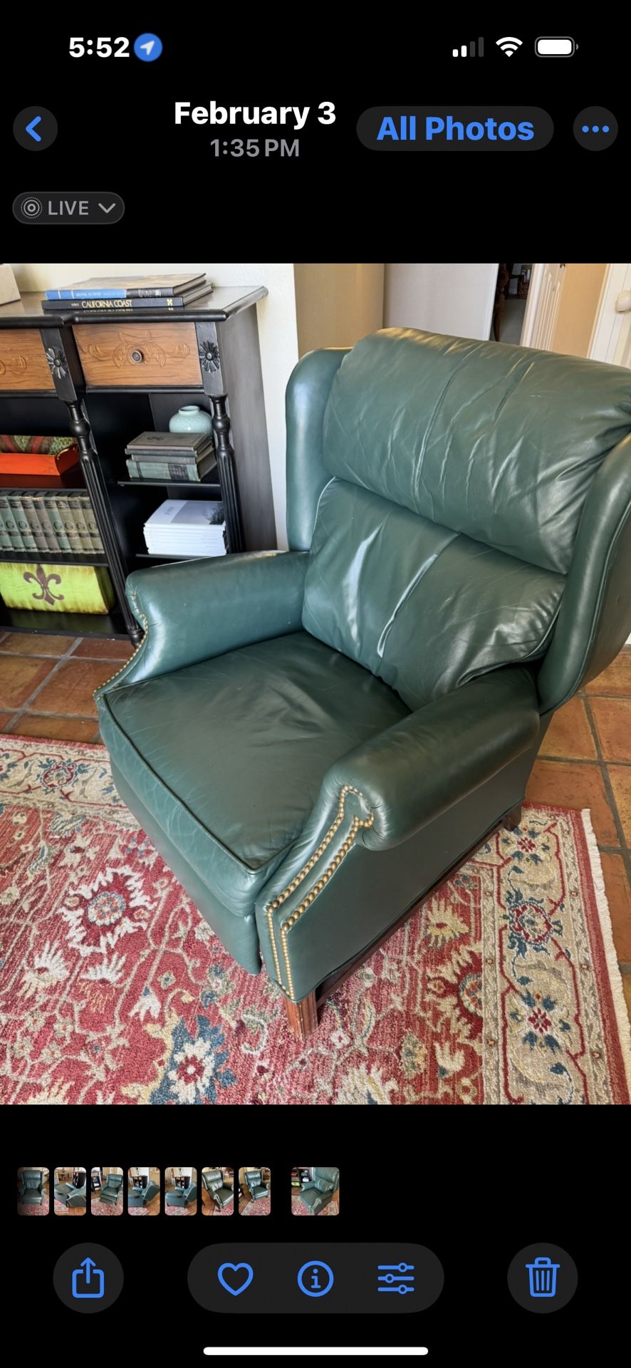 Leather Wingback Recliner