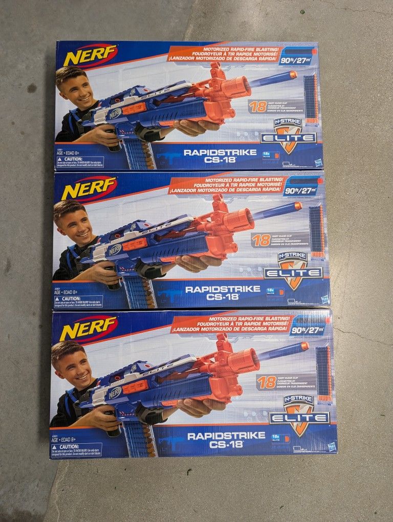 Various Nerf Dart Blasters