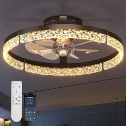 Modern Cieling Fan with LED Lights, Dimmable, With Remote Control