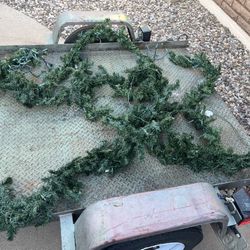 X-Mas Garland W/Lights, Work Great, 4 At About 8’ Each.