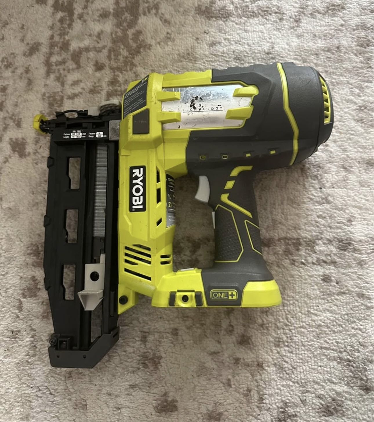 Ryobi 18V Finish Nailer 16Ga,tool Only
