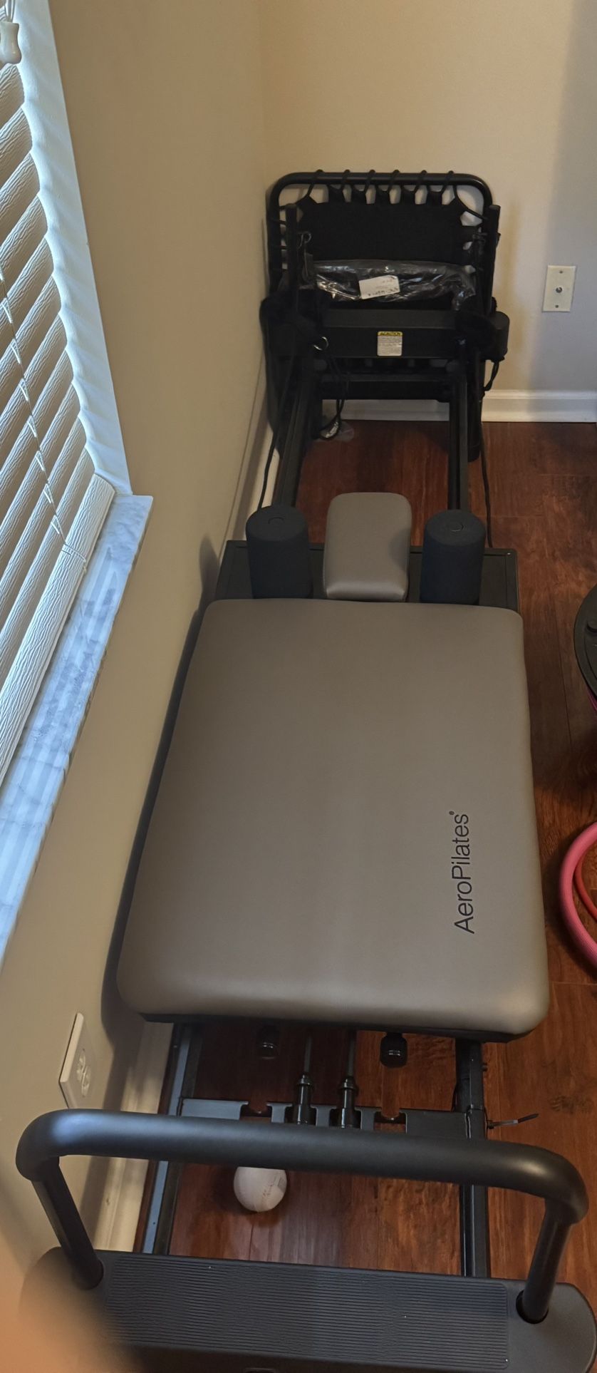 AeroPilates Reformer - Pilates Reformer Workout Machine for Home Gym - Cardio Fitness Rebounder- Up to 300 lbs Weight Capacity, Gray