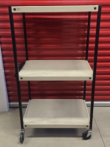 Metal racks for storage (1 with wheels)