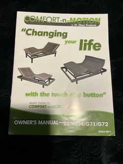 Comfort-n-Motion Adjustable bed frame - Queen