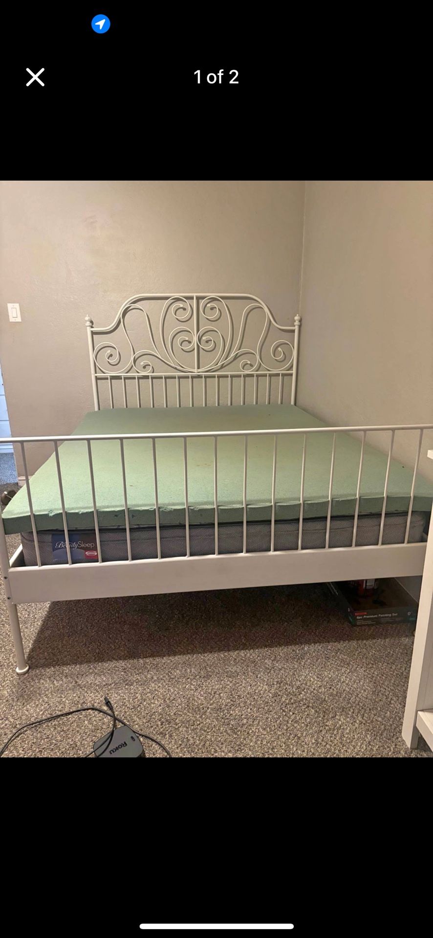 Queen Antique Style Metal Bed Frame