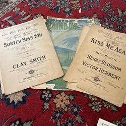 Assortment Of Antique Sheet Music 